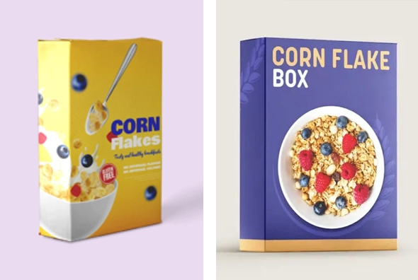 3 corn flakes boxes