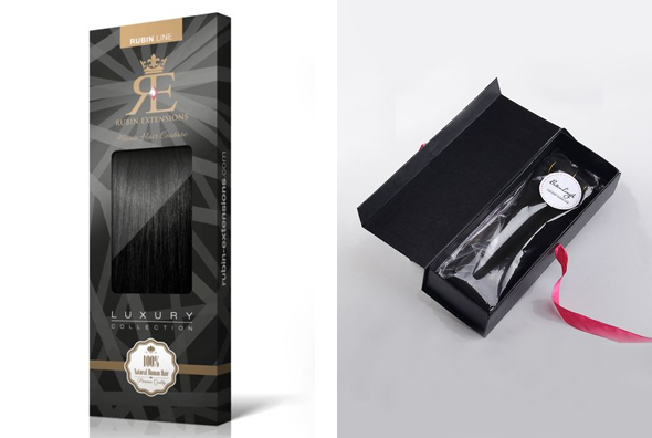 3 custom Hair Extension Boxes