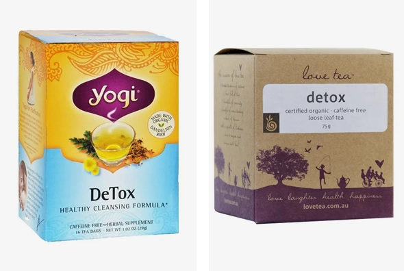 3 detox tea boxes