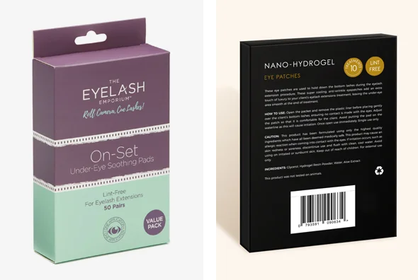 3 eye patches pads boxes