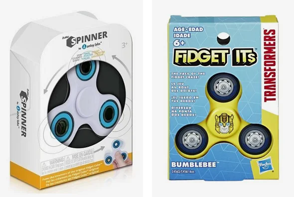 3 fidget spinner boxes