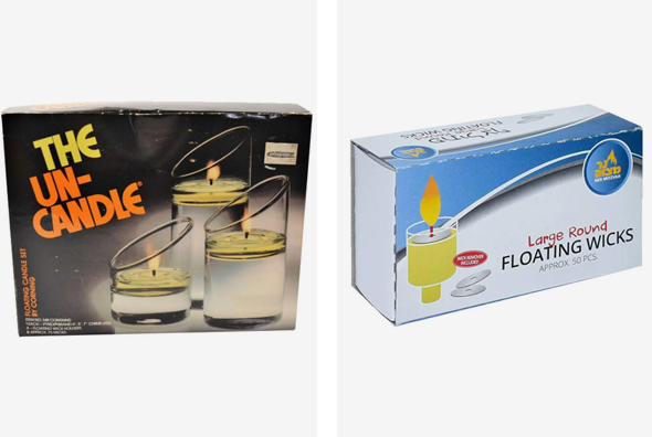 3 floating candle boxes