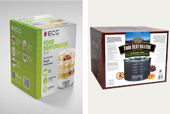 3 food dehydrator packaging boxes