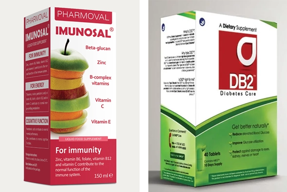 3 food supplement boxes