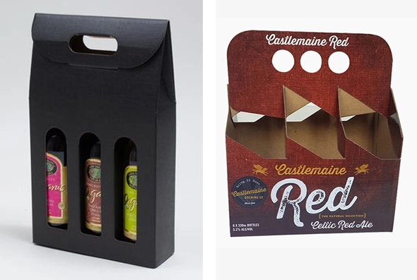 3 gable bottle carrier boxes
