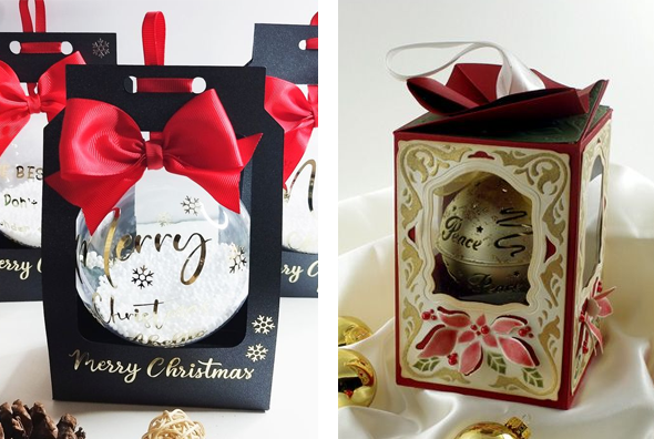 3 gift Ornament Boxes