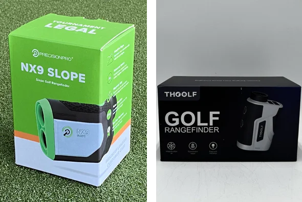 3 golf rangefinder boxes