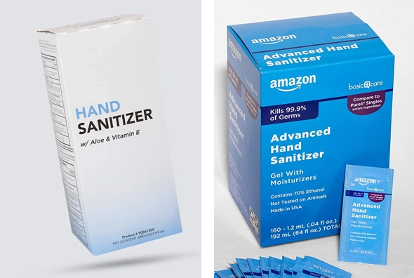 3 hand sanitizer boxes