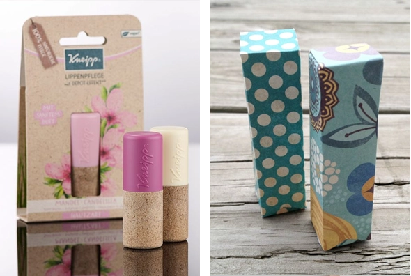 3 kraft Lip Balm Boxes