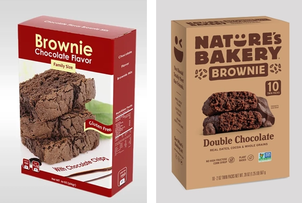 3 long brownie Boxes