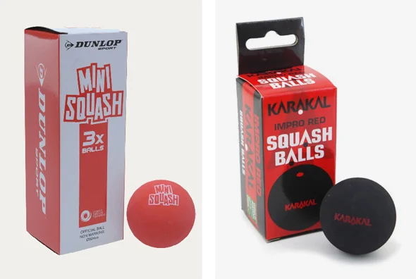 3 long squash ball boxes