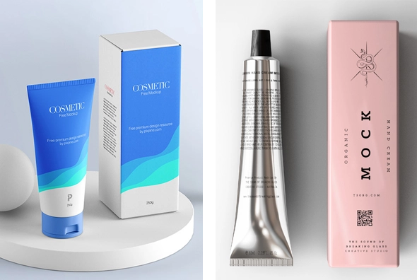 3 long tube cosmetic boxes