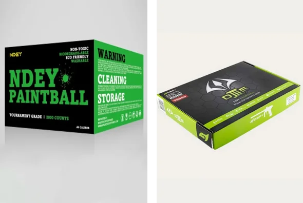 3 paint ball boxes