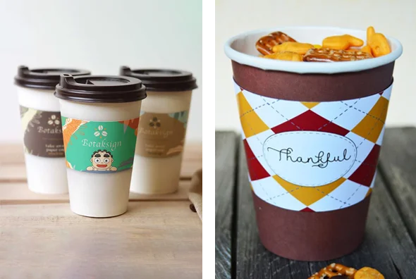 3 paper Cup Sleeves