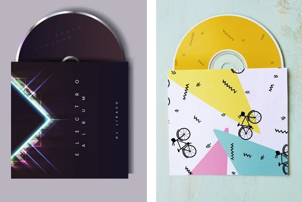 3 printed CD Sleeves