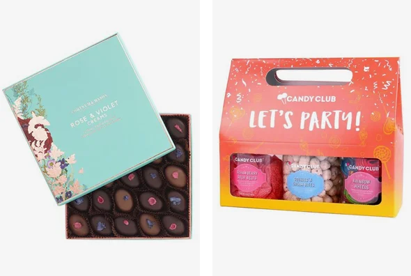 3 printed Confectionery Boxes