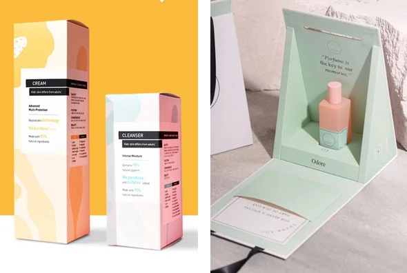 3 printed Cosmetic boxes