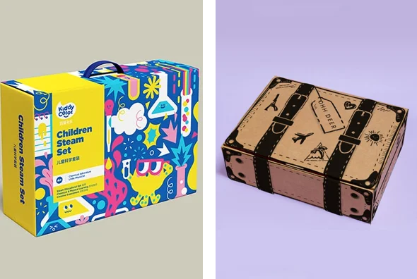 3 printed Suitcase Boxes