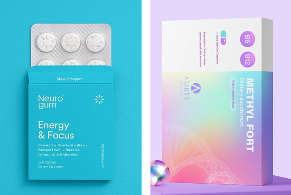 3 printed pills boxes