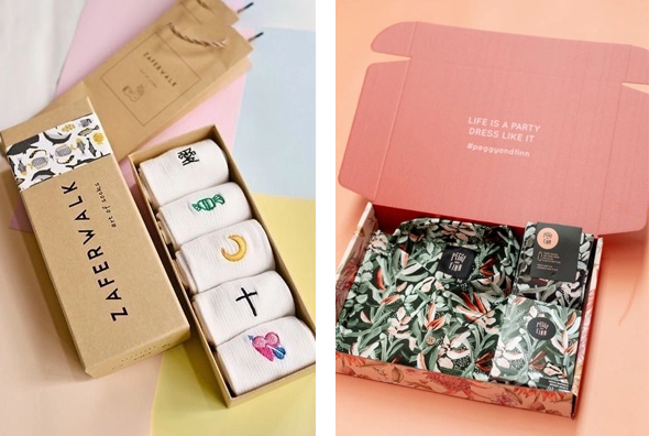 3 prnted socks Boxes