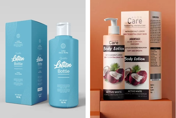 3 rectangle Lotion Boxes