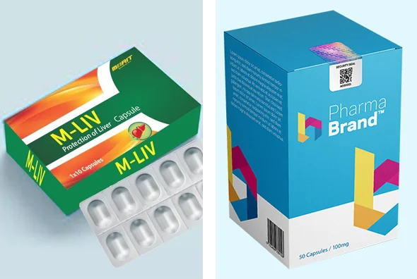 3 rectangle capsules boxes