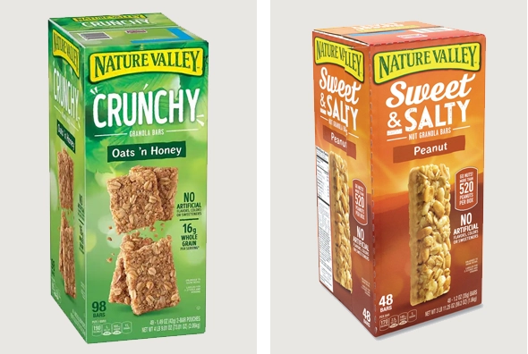 3 rectangle granola bar boxes