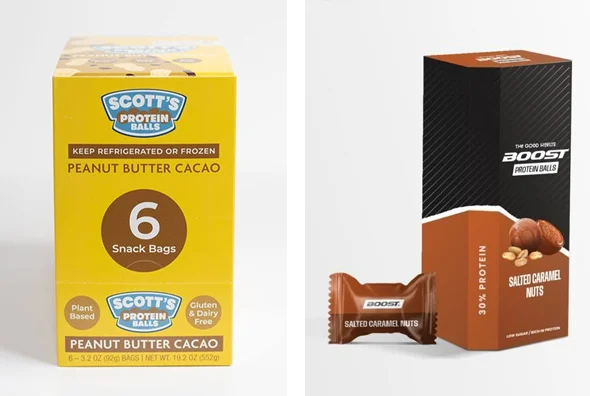 3 rectangle protein ball boxes