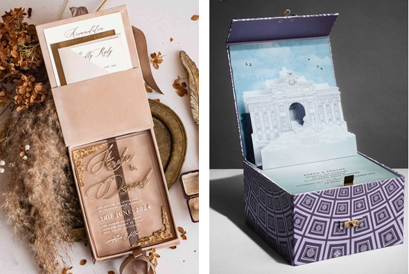 3 rigid Invitation boxes