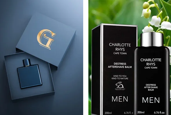 3 rigid aftershave boxes