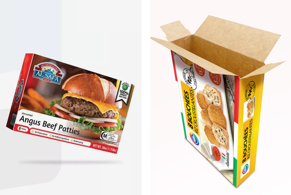 3 seal end frozen meat boxes