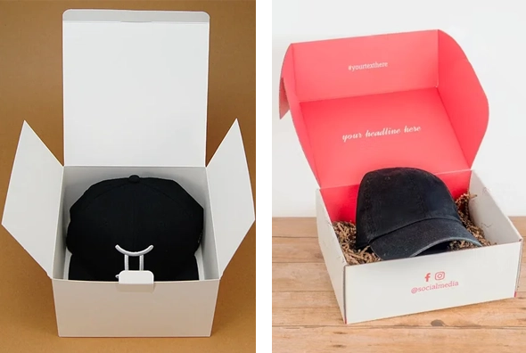 3 shipping baseball cap boxes