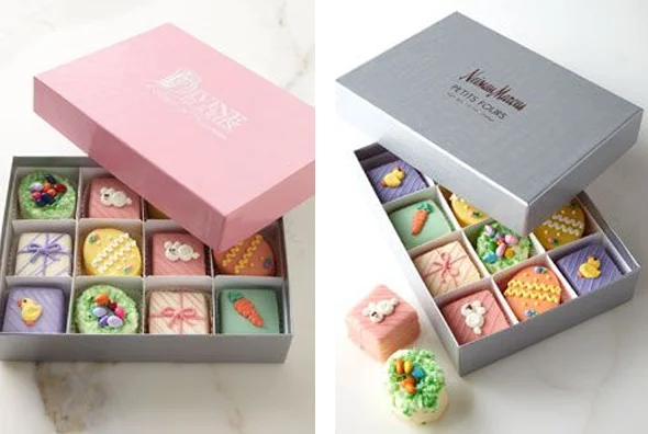 3 two piece petit four boxes