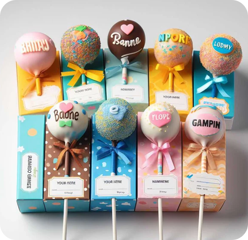 4 Cake Pop Boxes