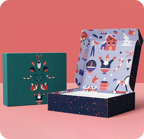 4 Christmas mailer Boxes