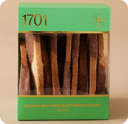 4 Gold foil biscotti boxes