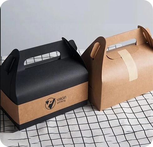 4 Kraft Flat Bottom Boxes