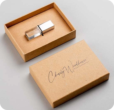 4 Kraft wedding usb boxes