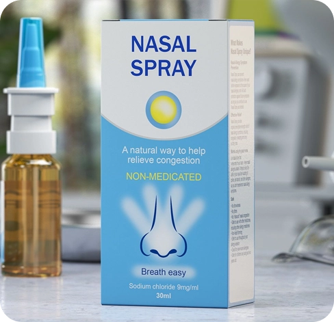 4 Rectangle nasal spray boxes
