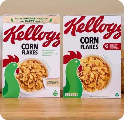 4 corn flakes boxes