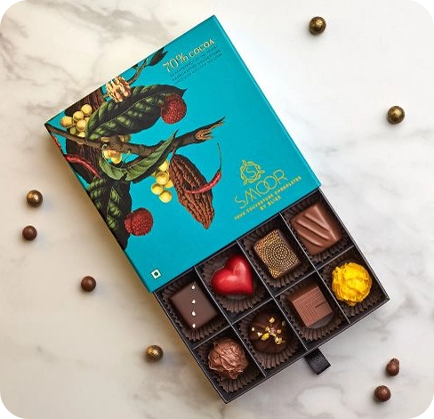 4 gift fudge boxes