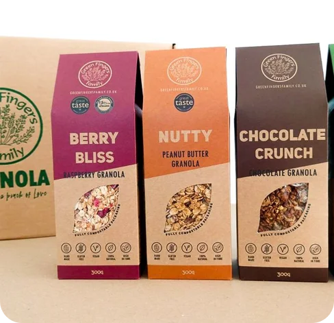 4 granola boxes