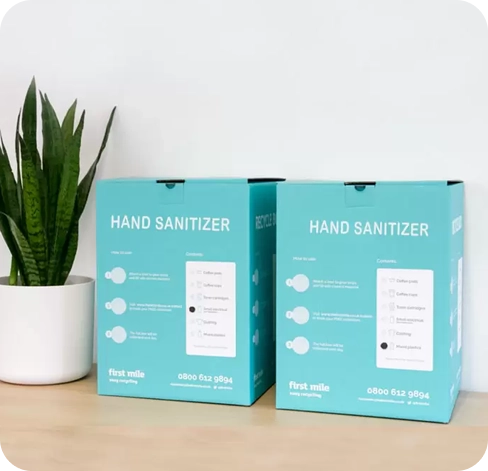 4 hand sanitizer boxes