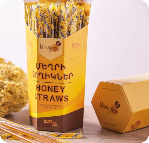 4 honey straw boxes