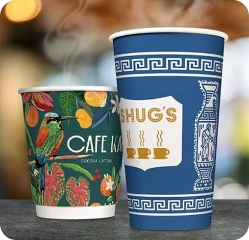 4 paper cups
