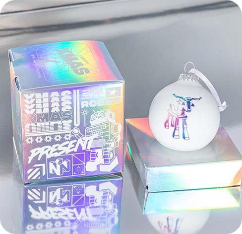4 printed Holographic Boxes