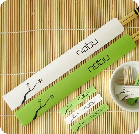 4 printed chopstick sleeves