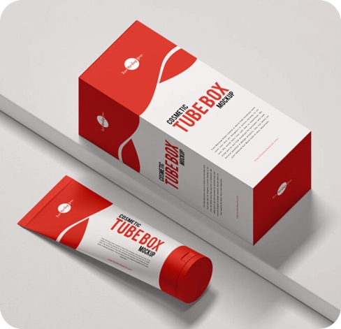 4 printed tube cosmetic boxes