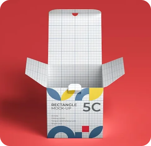 4 rectangle tongue lock boxes