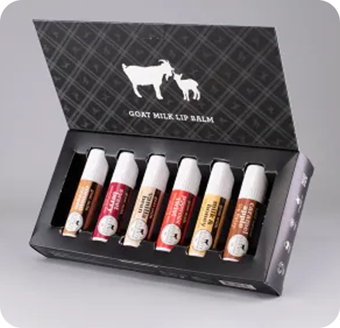 4 snap shut Lip Balm Boxes